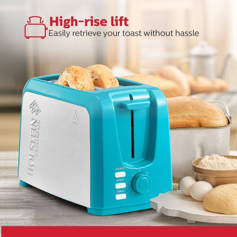 2-Slice Toaster Teal with Defrost and Reheat Function5