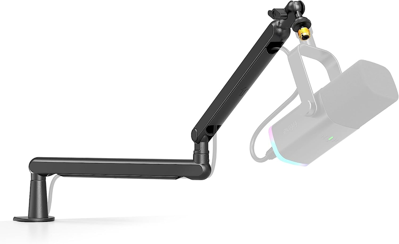 Low Profile Adjustable Boom Arm Mic Stand with Desk Clamp for Podcast Streaming0