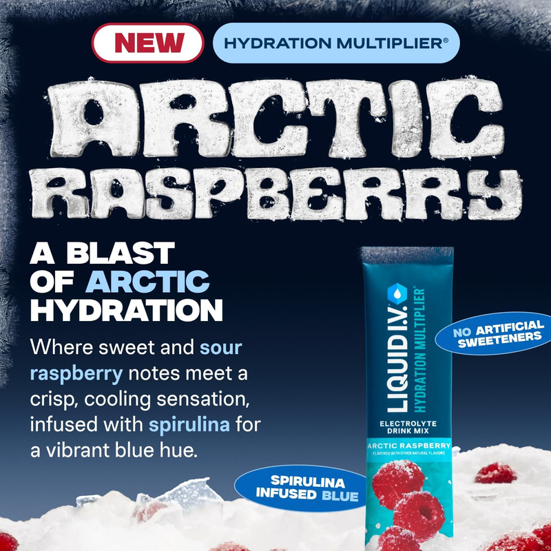 Liquid I.V. Hydration Multiplier Arctic Raspberry 16 Servings Electrolyte1
