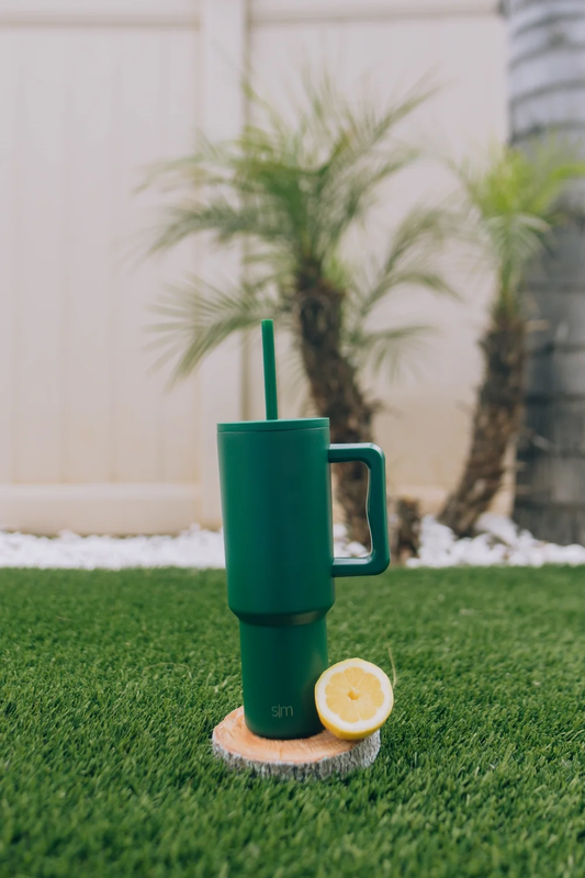 40 Fl Oz Insulated Stainless Steel Trek Tumbler with Straw Lid | Forest4