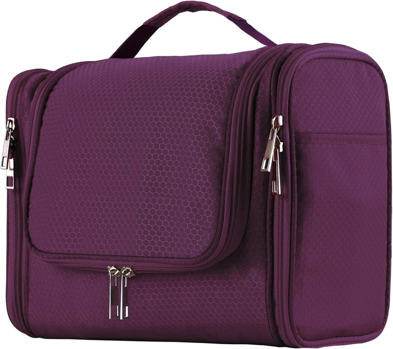 Large Hanging Toiletry Bag Travel Dopp Kit Water-Resistant Men & Women Purple0