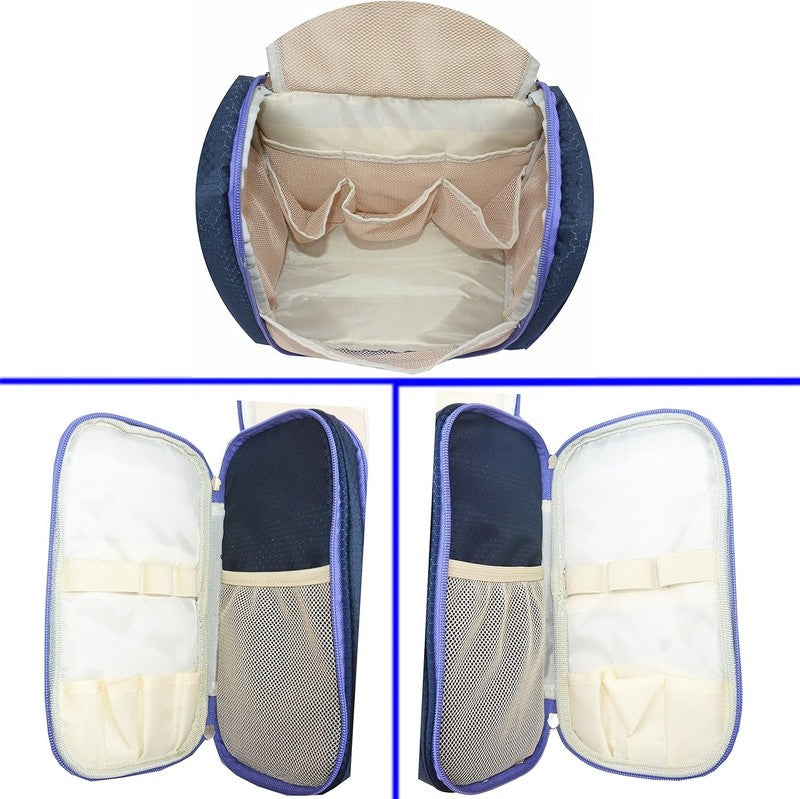 Hanging Toiletry Bag Extra Large Travel Organizer Waterproof Nylon Dark Blue5