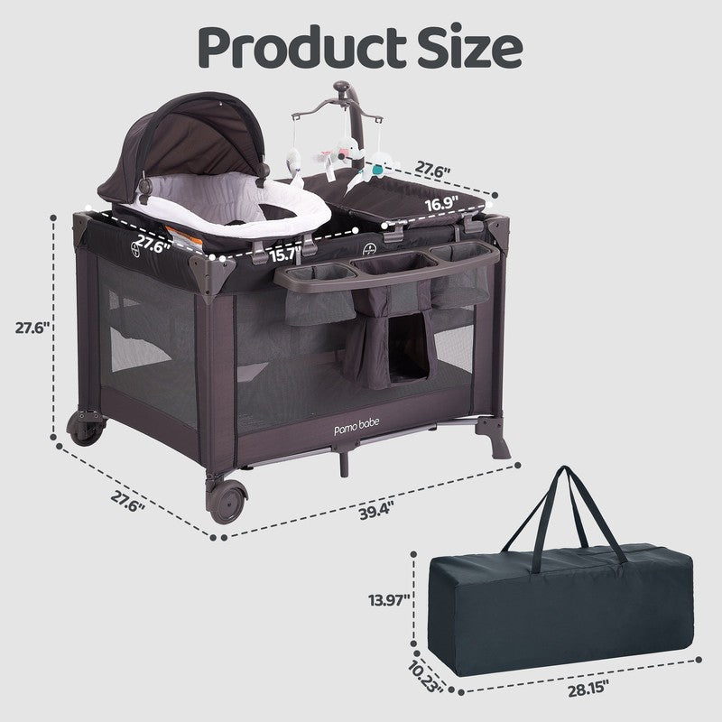 Unisex Nursery Center Baby Playard with Bassinet & Changing Table, Newborn2