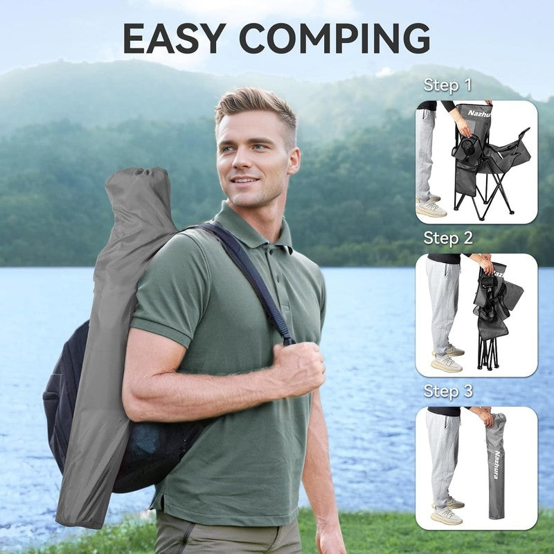 4 Pack Outdoor Camping Chairs Folding/Foldable/Portable with Cooler Pouch, Mesh 4