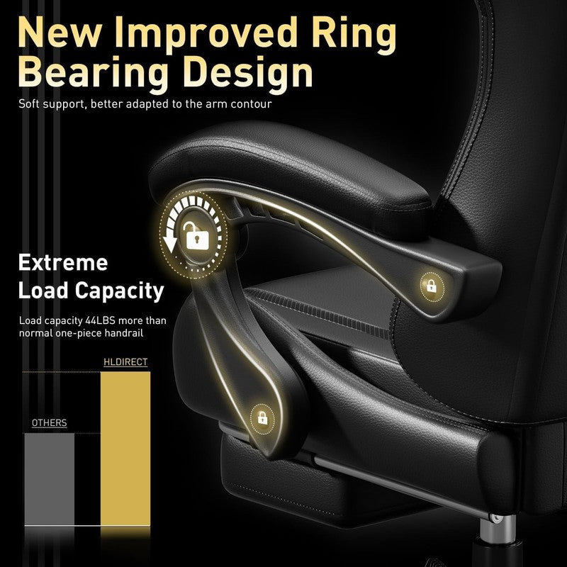 Gaming Chair with Pocket Spring Cushion, Gamer Chair with Lumbar Massage, Gaming5