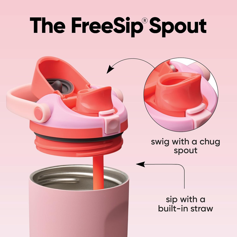 Owala FreeSip Sway 30oz Insulated Stainless Steel Bottle Pink Angel Food1