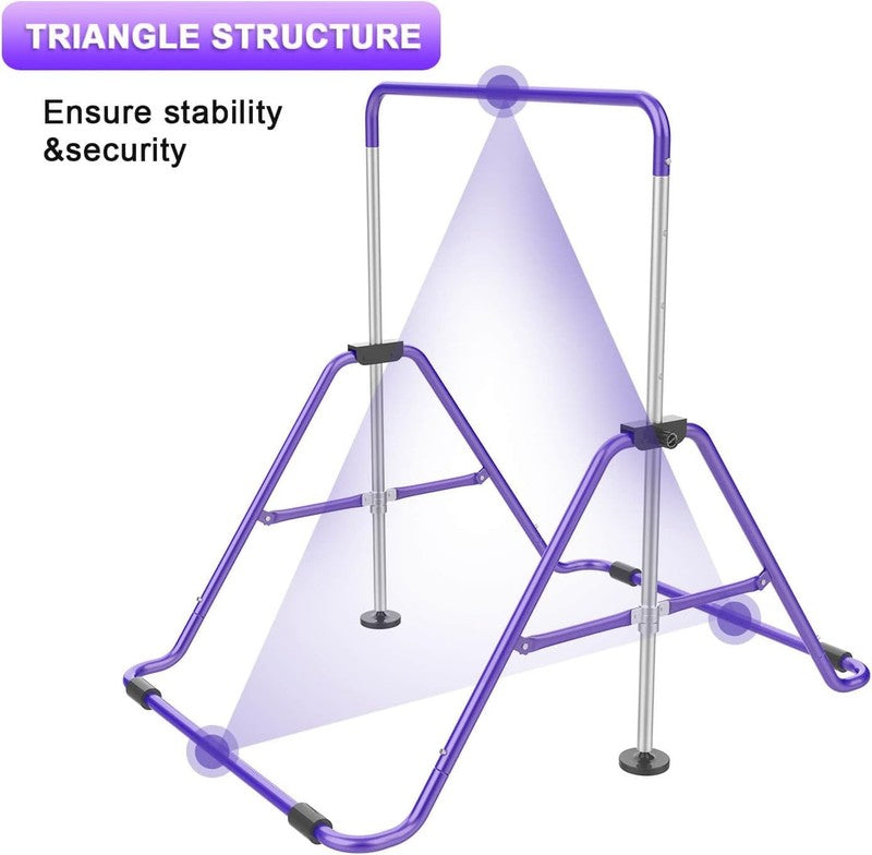 Kids Gymnastic Bars Adjustable Folding Training Kip Bar Expandable Home7