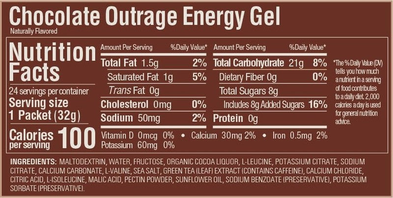 Vegan Energy Gel, Gluten-Free & Dairy-Free, 24-Pack, Chocolate Outrage2