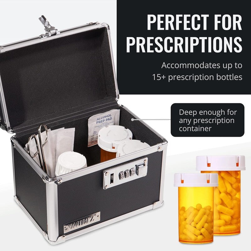 Secure Lock Box for Documents & Valuables - Safe Combination Storage - Black5