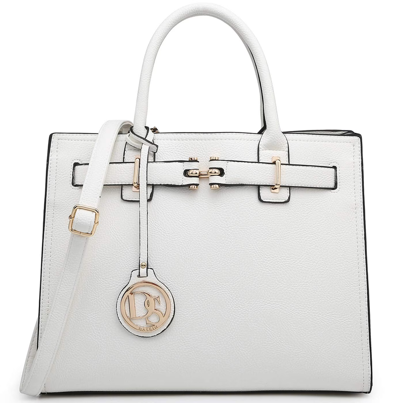 Women Satchel Handbag Top Handle Work Tote Shoulder Bag with Long Strap9