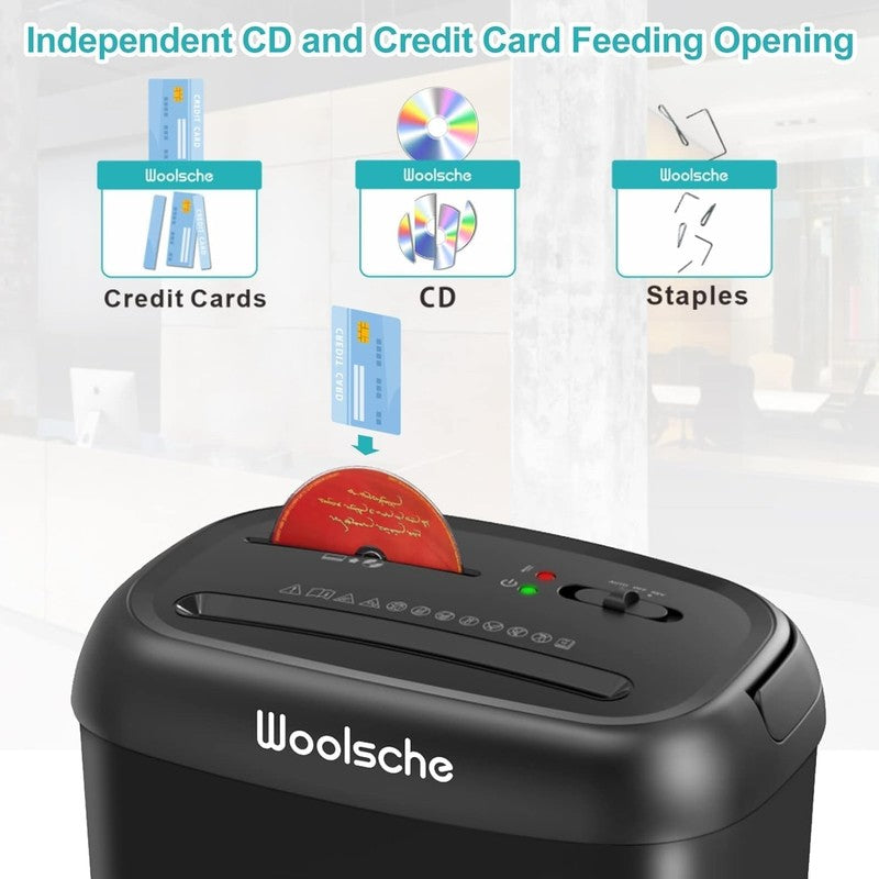 14 Sheet Cross Cut Paper Shredder P 4 Home Office 6.6Gal Card/CD/Paper3