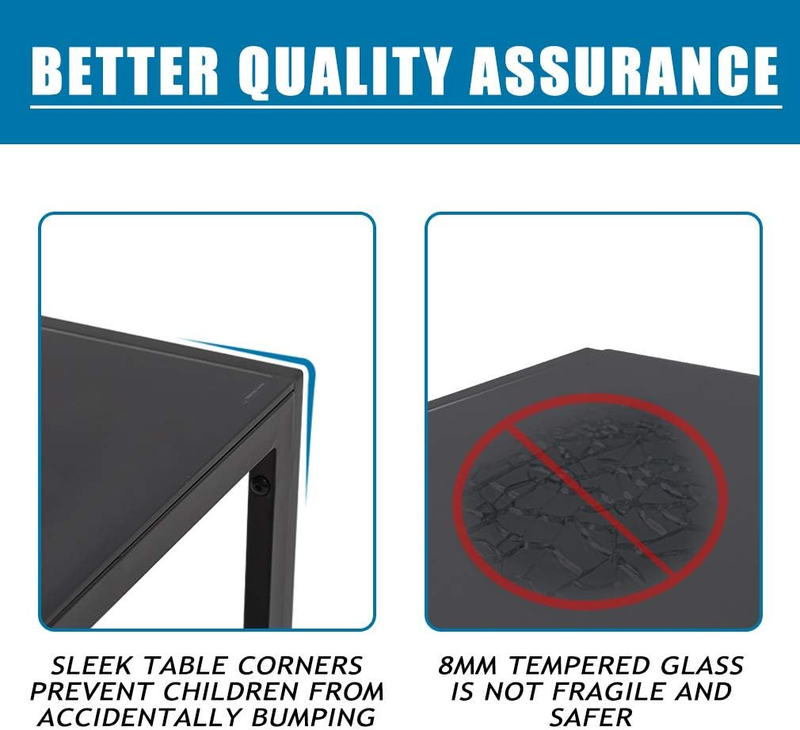 5 Piece Dining Table Black Glass Table 4 Upholstered Faux Leather Easy Assembly4