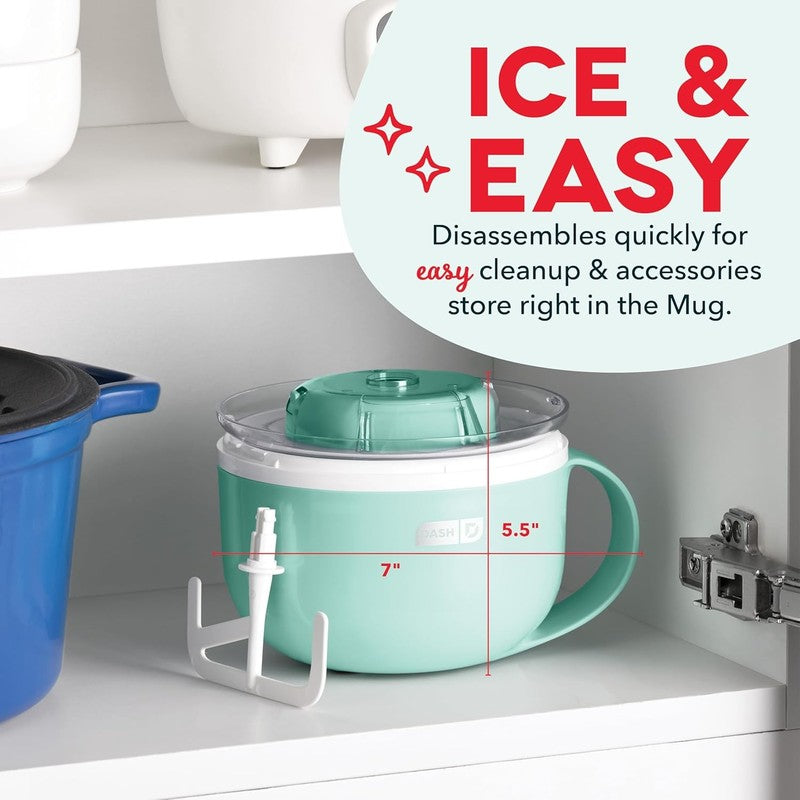 My Mug Aqua Ice Cream Maker: Soft Serve & Gelato Machine with 2 Bowls5