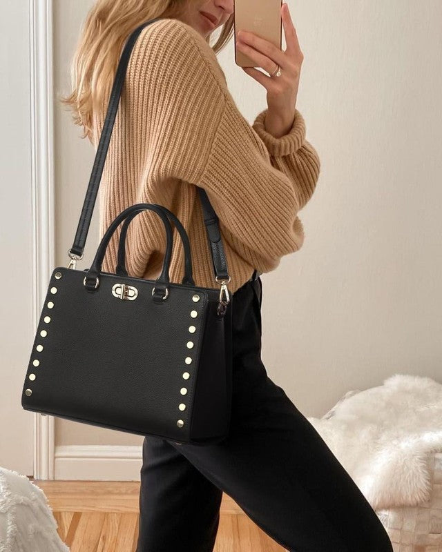 Women Handbag Satchel Shoulder Tote Work Bag with Matching Wallet1