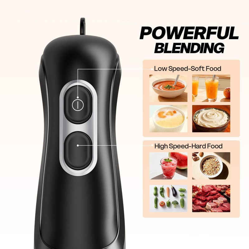 Hand Blender, Immersion Blender with 2 Mixing Speed, Electric Handheld Mixer Por1