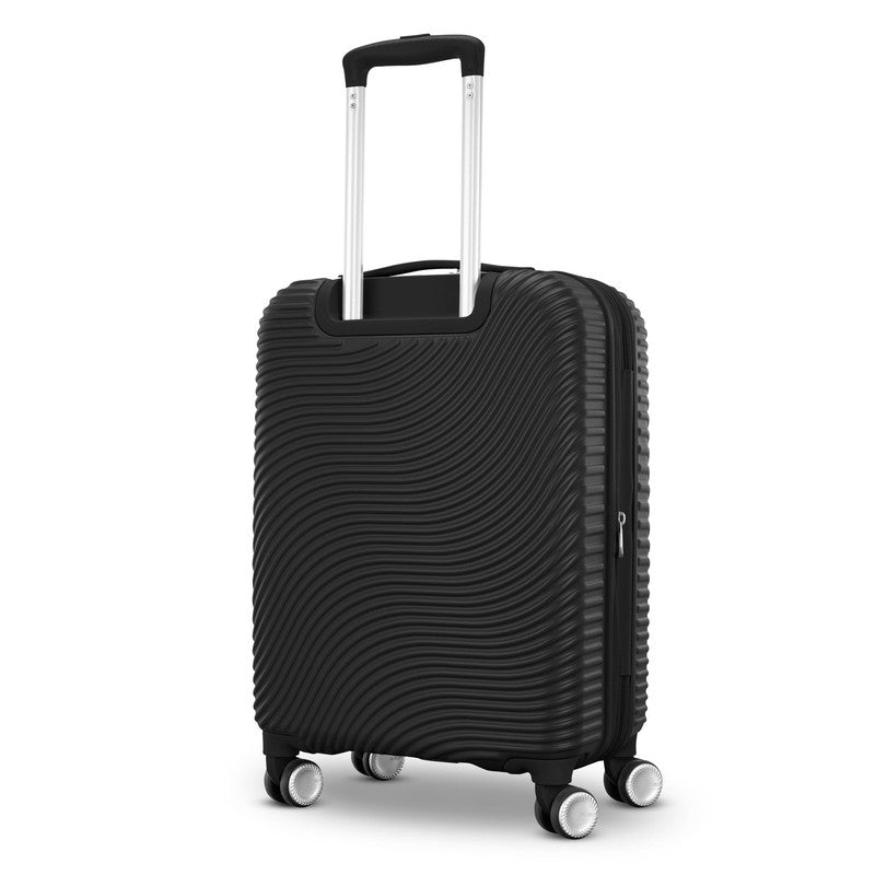 Color Waves Carry on Expandable Luggage Suitcase with Spinner Wheels, Black2