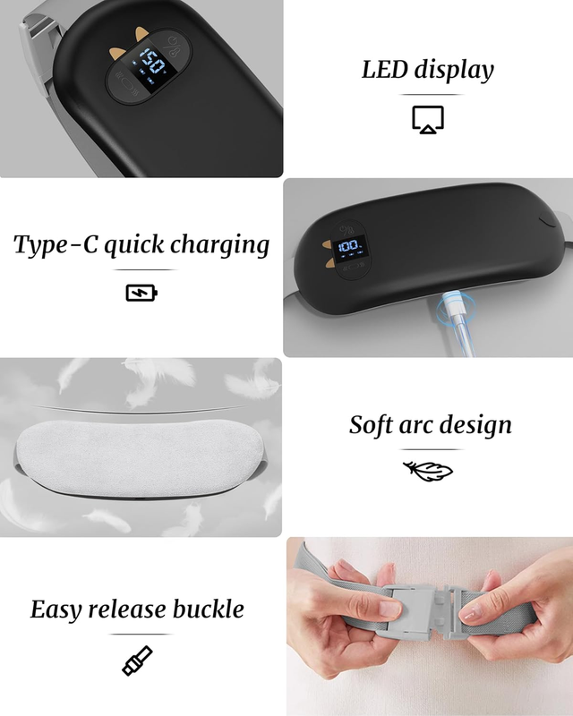 FSA HSA Heating Pad Cordless Electric Cramps Relief Back Pain Heat Belt6