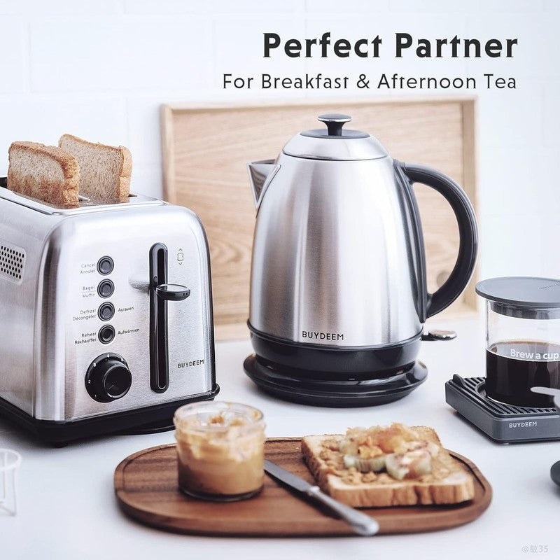 Electric Kettle 1.7L 1440W Stainless Steel Cordless Auto Shut Off Arctic Silver2