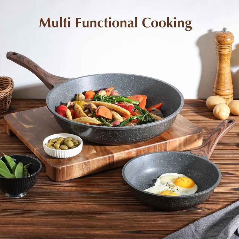 Nonstick Frying Pan Skillet, Swiss Granite Coating Omelette Pan, Healthy Stone C7