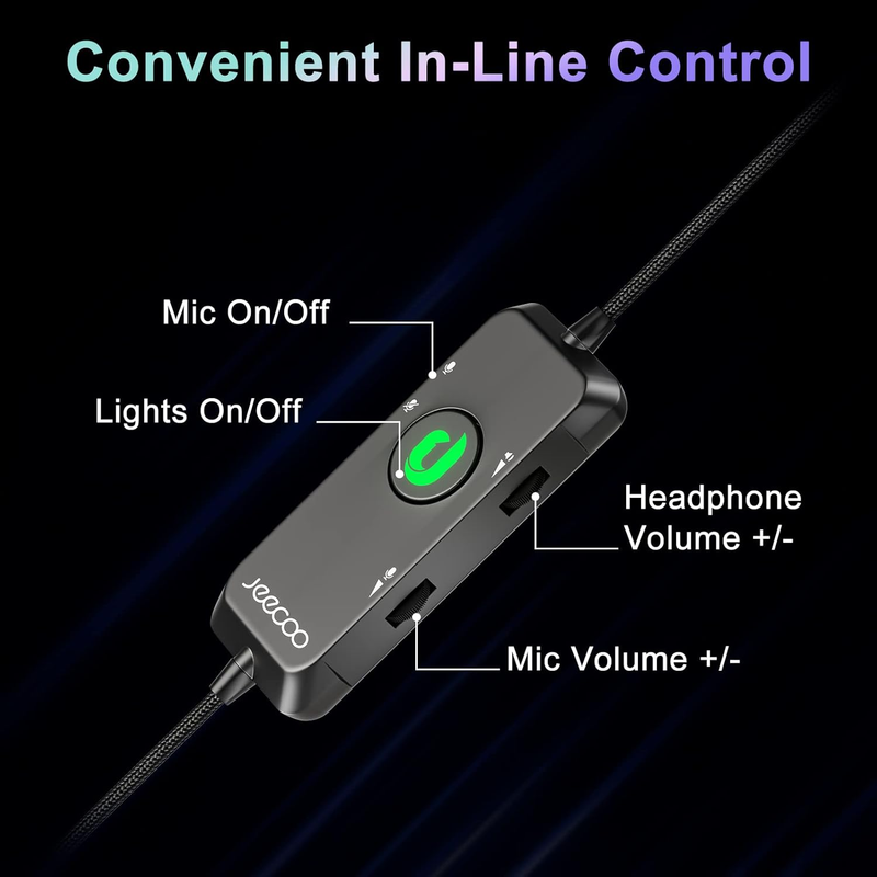 V20U USB Gaming Headset 7.1 Surround Sound RGB Noise Cancelling Mic8