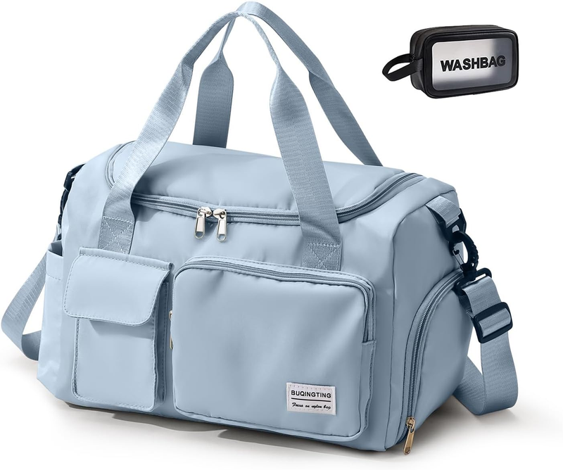 Women Gym Duffle Bag Travel Weekender Carry On w/ Shoe Compartment8