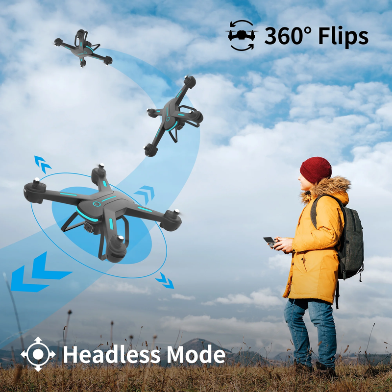 JY03 1080P FPV Drone w/ HD Camera Optical Flow 2 Batteries RC Quadcopter2