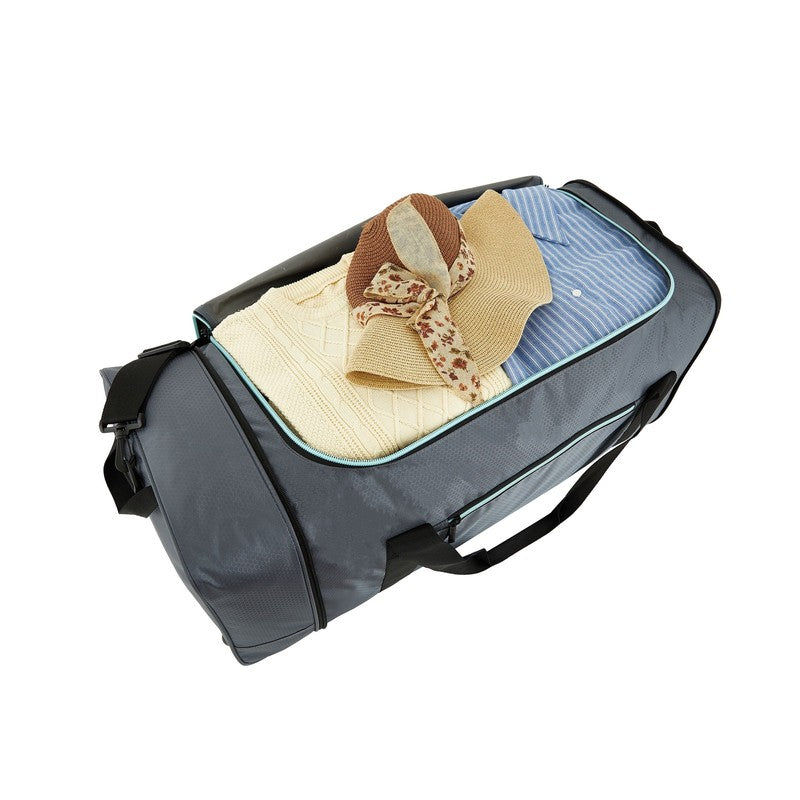 Large 32in Wheeled Duffel Travel Bag Foldable Gray3