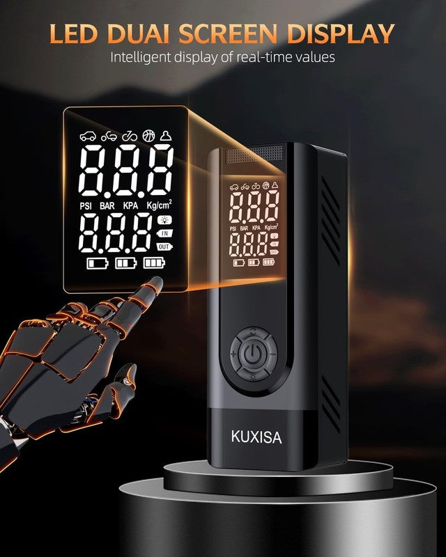 Portable Tire Inflator 180 PSI   Fast Air Pump with Digital Gauge & 25000mAh3