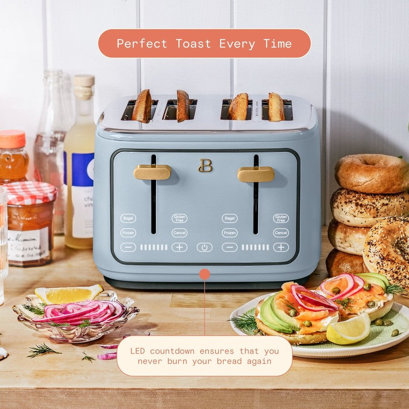 4-Slice Toaster with Touch-Activated Display, Cornflower Blue by Drew Barrymore2