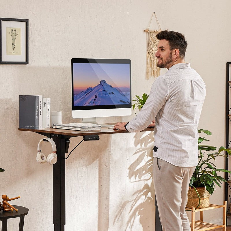 55"×24" Electric Height Adjustable Standing Desk Sit Stand Workstation Rust6