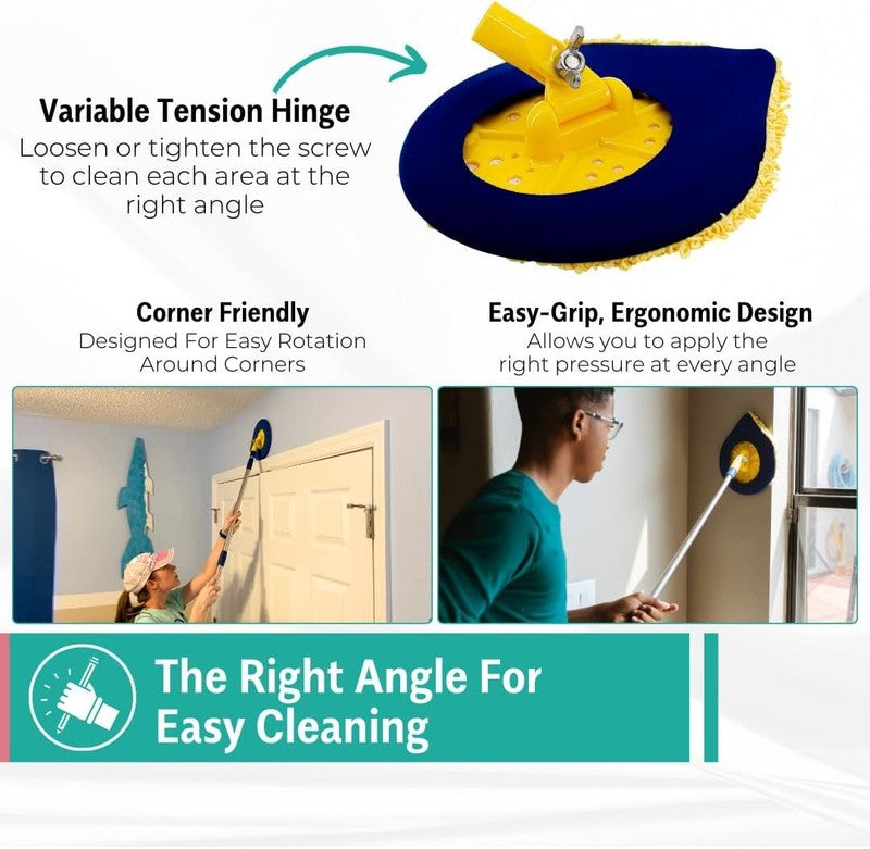 CHOMP Extendable Wall Cleaner & Mop - 5-Minute Ceiling & Baseboard Duster2