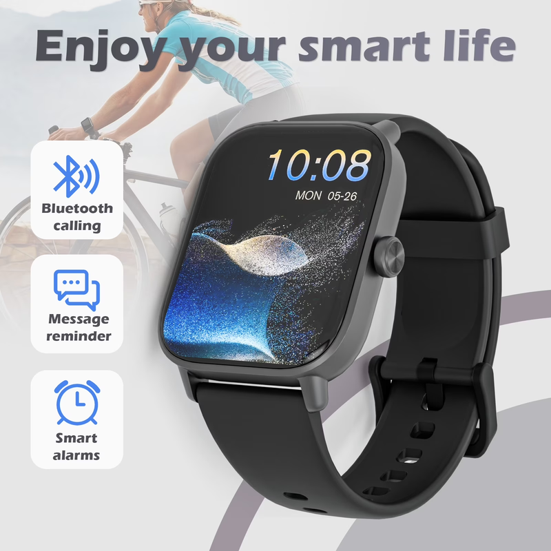 Smart Watch for iPhone Android 1.83" Fitness Tracker IP68 Call Black5