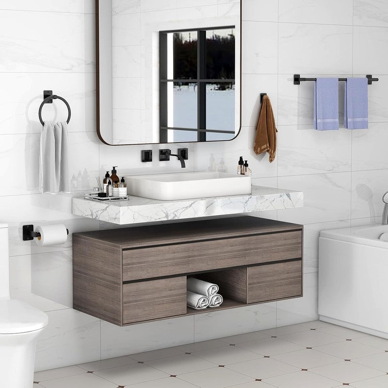10 Pieces Bathroom Accessories Set, Bathroom Hardware Set, 24 Inch Towel Bar, To5