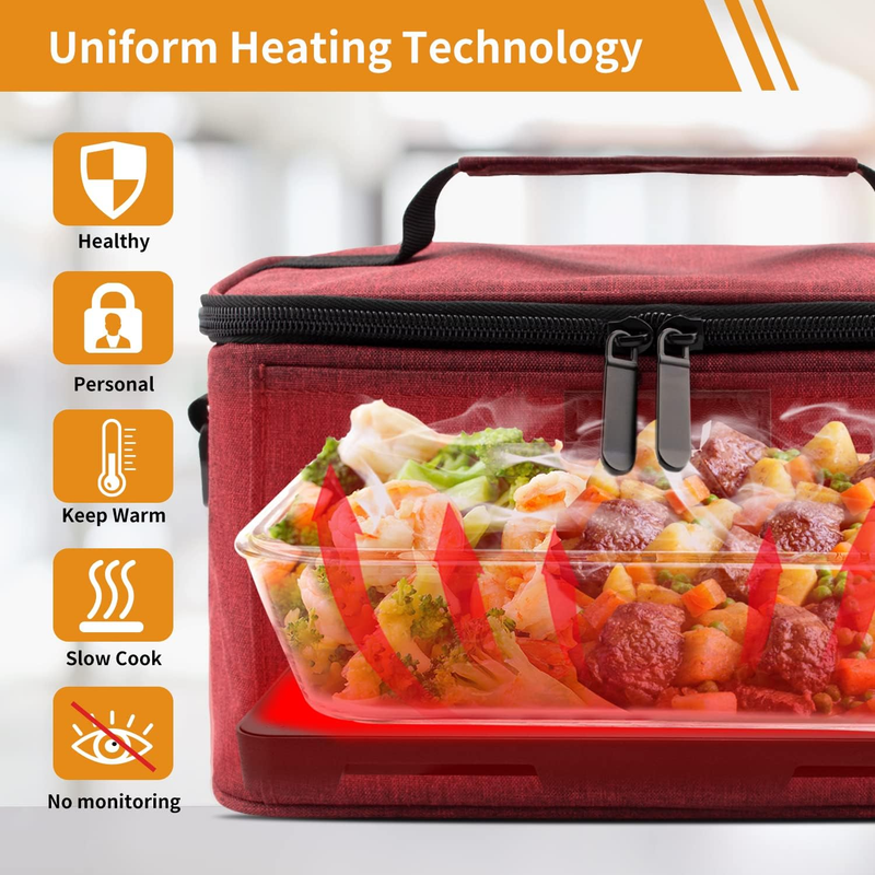 Portable Electric Lunch Box Food Warmer 12V/24V/110V Car Oven Red  You’re now ch7