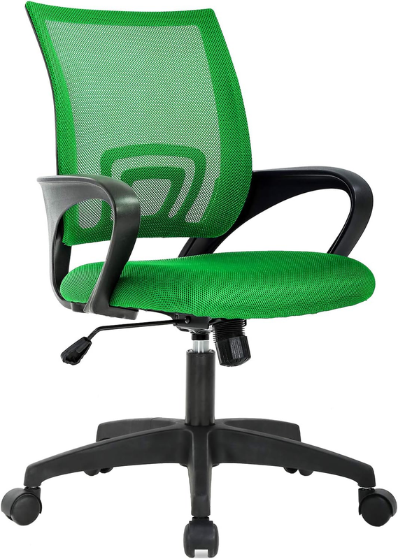 Ergonomic Office Chair Mid Back Swivel Desk Chair Lumbar Support Green8