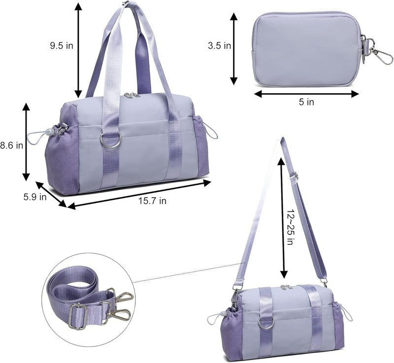 Everyday Mini Gym Bag Women 2.0 Tote Waterproof Travel Duffle Lavender4