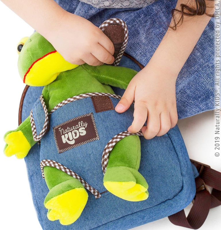 Frog Backpack Plush Stuffed Animal Toddler Backpack Kids Gift Green7