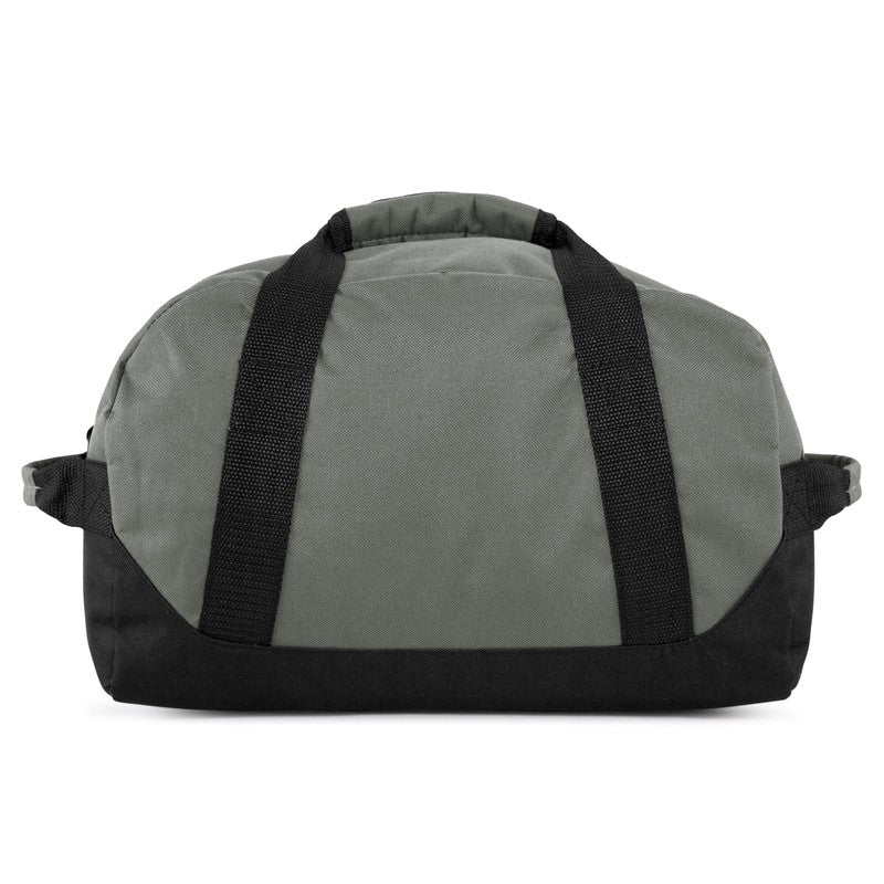 14" Small Duffel Bag Gym Duffle Two Tone in Gray with Shoulder Strap5