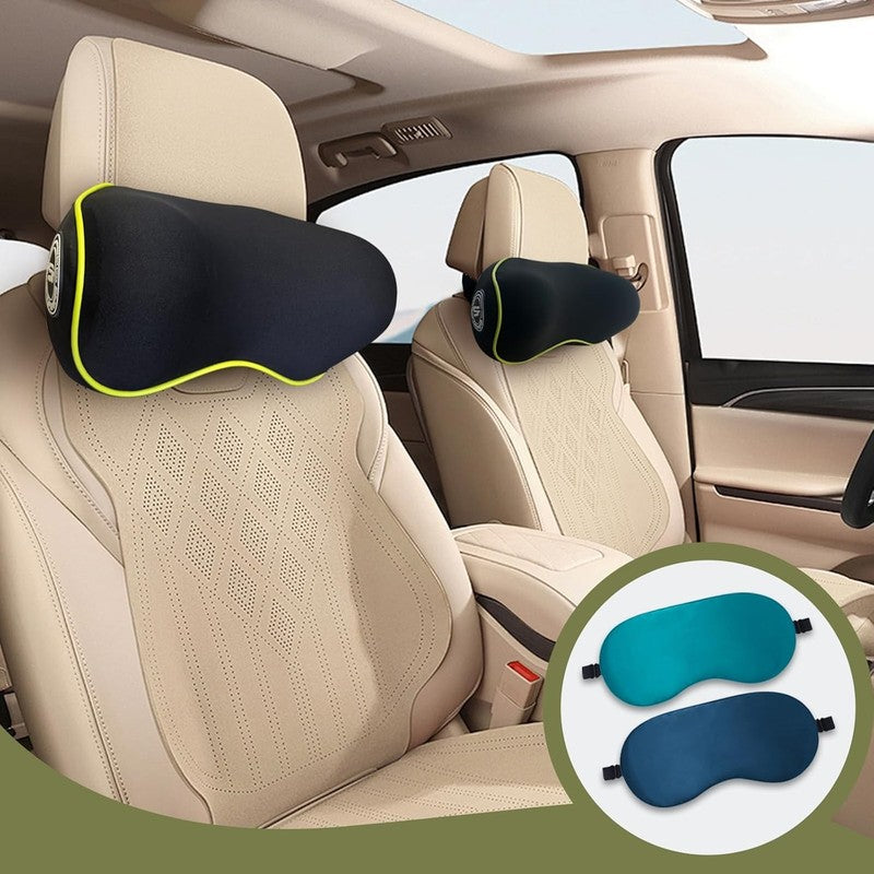 Chic Memory Foam Car Neck Pillow 2 Pack w/ Adjustable Strap8