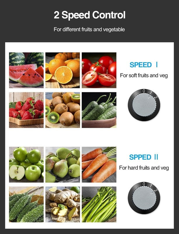800W Stainless Steel Juicer, 3” Wide Mouth, Easy Clean & BPA-Free2