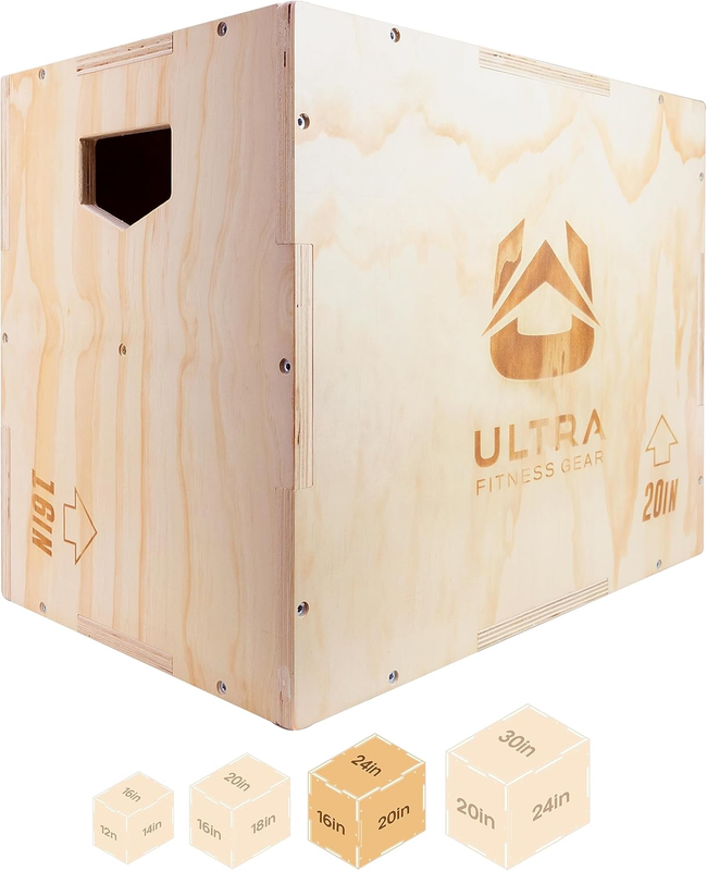 Wooden Plyo Box 31in Large Plyometric Jump Training Step-Up Squat Workout10