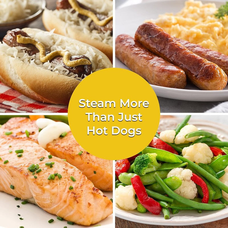 Oscar Mayer Diner-Style Hot Dog Steamer 8 Dog 4 Bun Warmer Yellow5