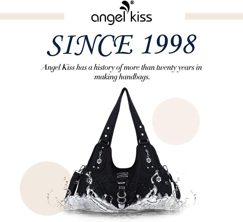 Angelkiss Women’s Large Hobo Satchel Shoulder Handbag Purse1