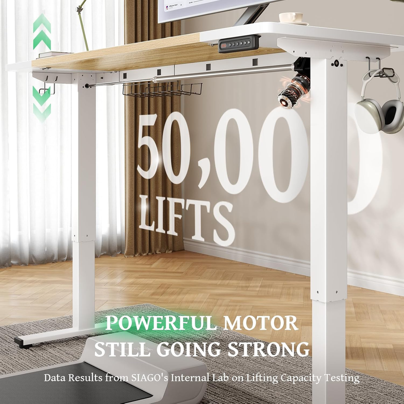 Electric Standing Desk 55x24 Sit Stand Adjustable Desk w/ Memory Presets3