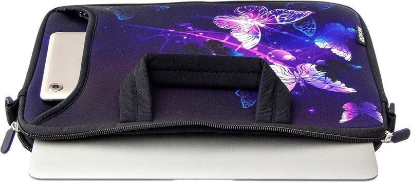 14 15.6 Laptop Sleeve Bag Butterflies Neoprene Carry Case w/ Handle Pocket4