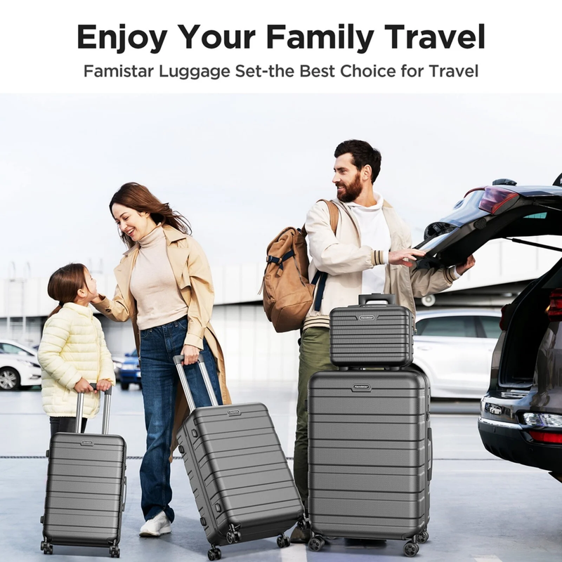 11Pc Hardside Luggage Set TSA Lock Spinner Wheels Carry On Checked Black10