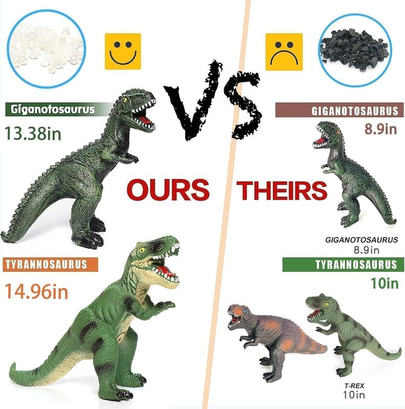 6 Piece Jumbo Dinosaur Toys for Kids 3-5 and Toddlers, Large Soft Dinosaur Toys 1