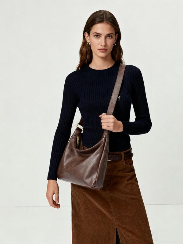 Hobo Bags for Women Vegan Leather Soft Foldable Shoulder Slouchy Tote Purse6