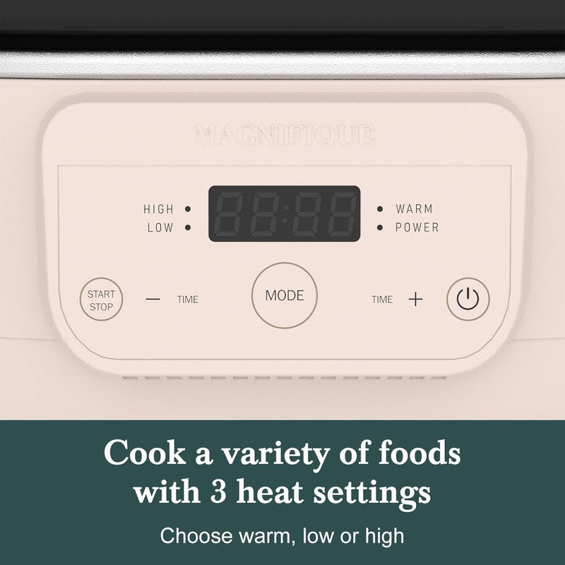6QT Programmable Slow Cooker w/ Nonstick Pot Keep Warm Pink1