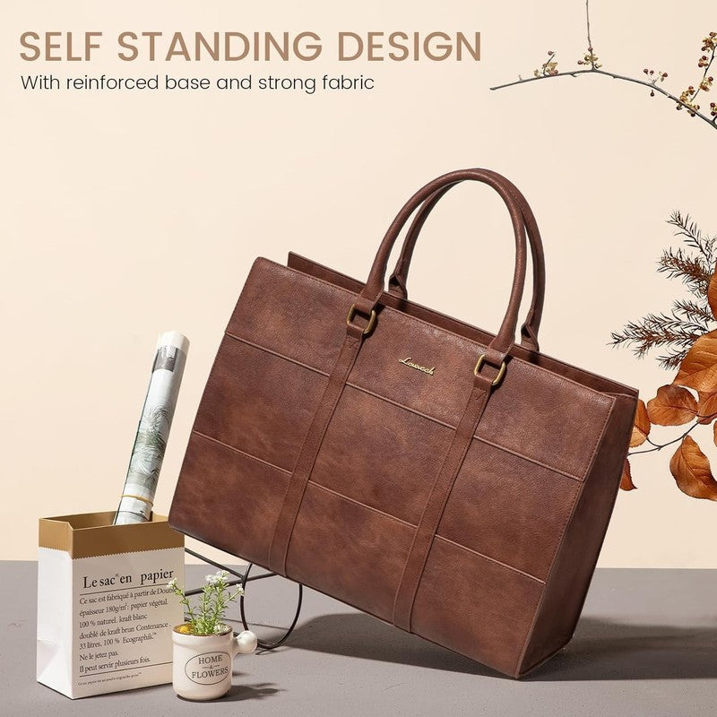 Vintage Handbag Purses, Large Laptop Tote Bag for Women Fit 15.6 Inch Laptop, To7